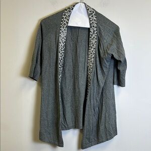 Express Gray Women’s Medium Rhinestone Cardigan